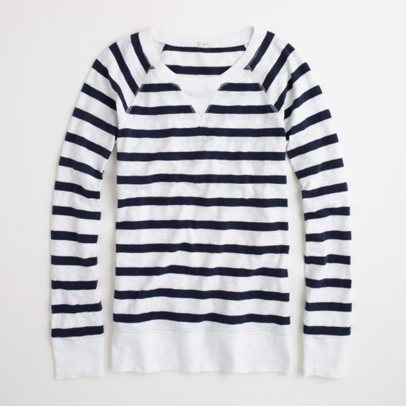 J. Crew Factory Tops - HPJ. Crew Factory Striped Popover in Grey Size S